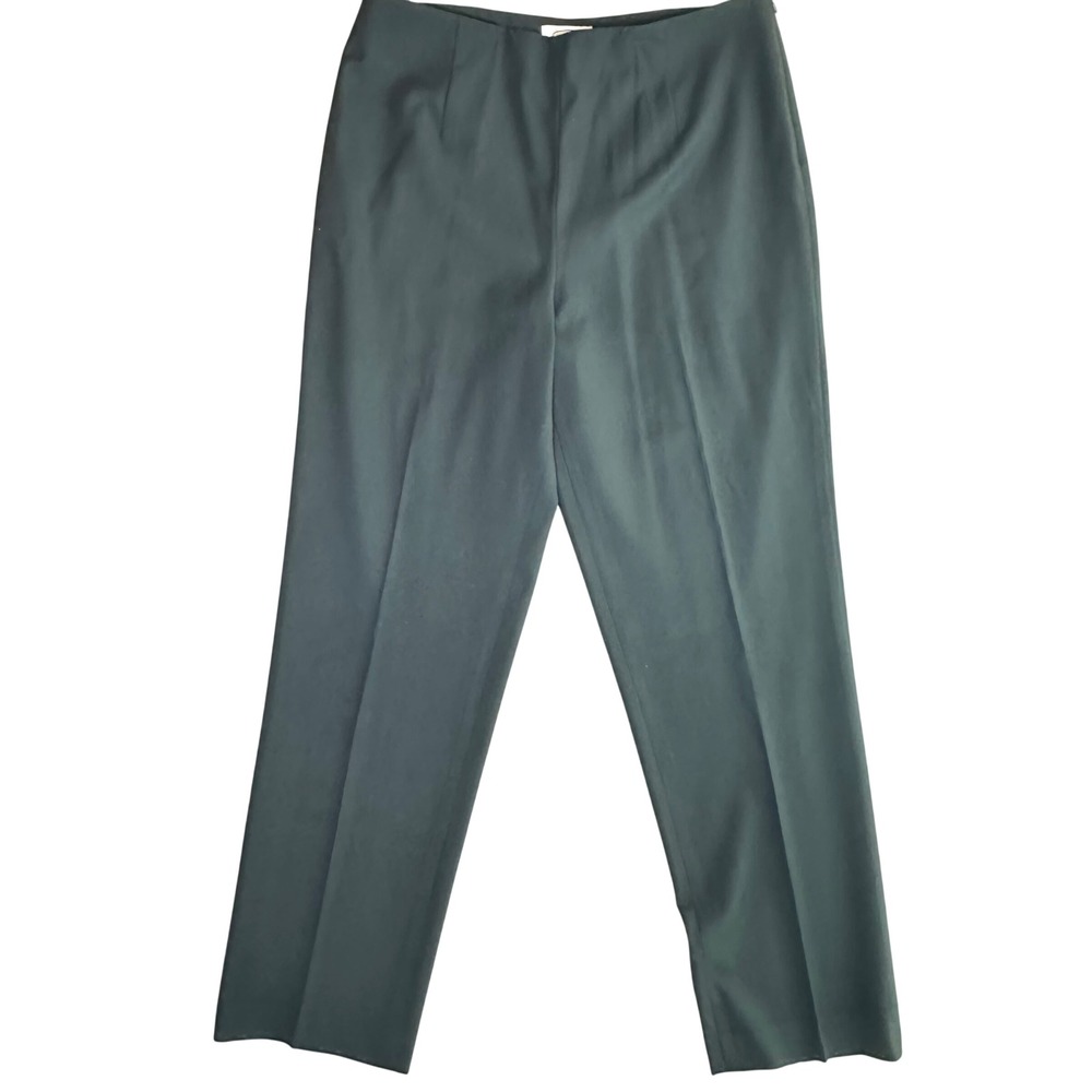 Talbots Black Stretch Straight Leg Dress Pants Side‎ Zip Womens Size 12 Tailored